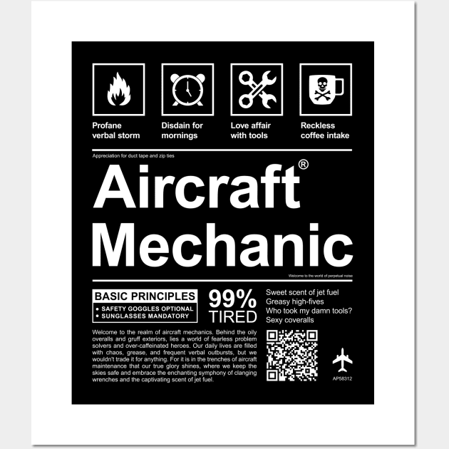 AIRCRAFT MECHANIC Wall Art by officegeekshop